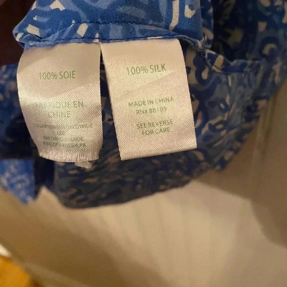 Lilly Pulitzer 100% silk 3/4 sleeve blouse - Picture 5 of 6